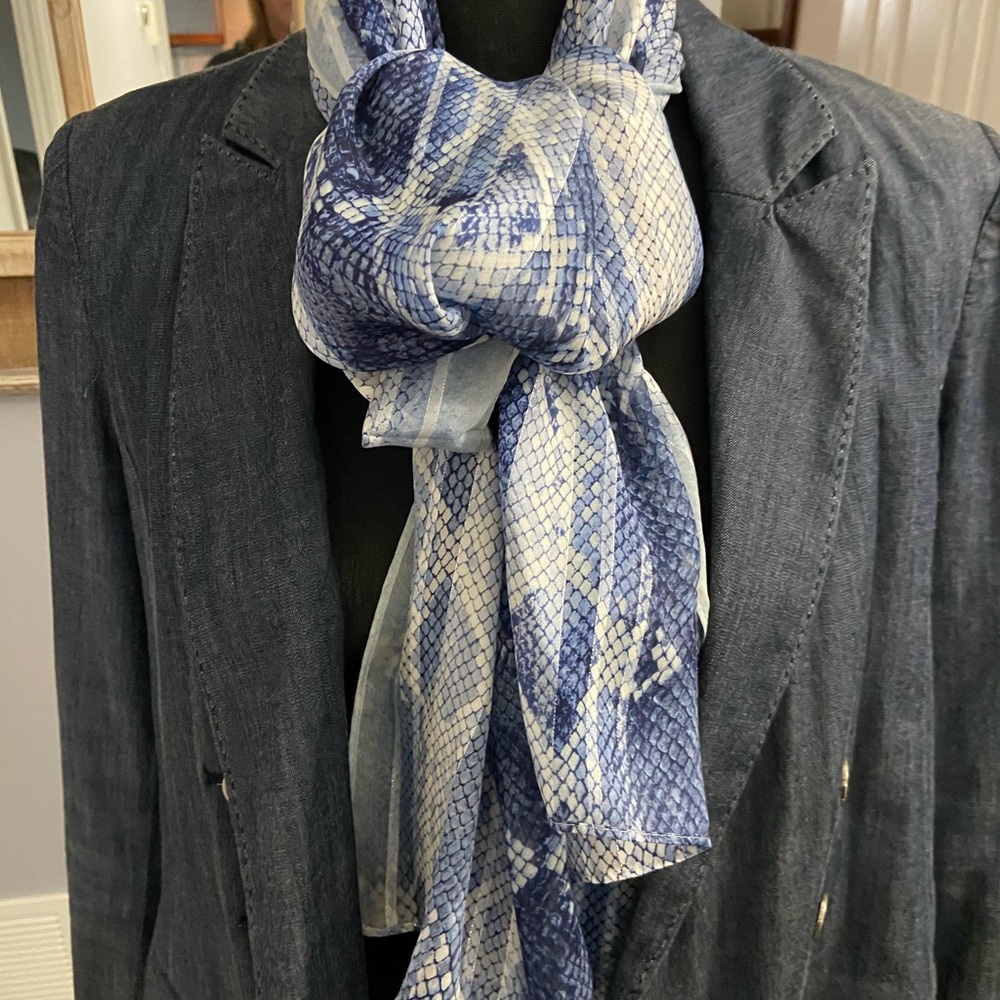 Snakeskin look scarf